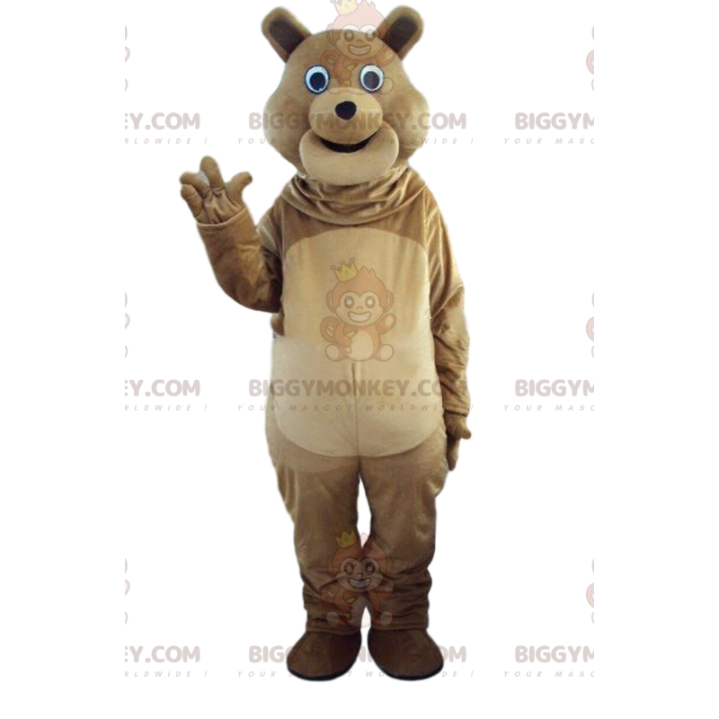 Costume de mascotte BIGGYMONKEY™ d'ours brun, costume de