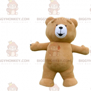 Big Plump Teddy BIGGYMONKEY™ maskotdräkt, nallebjörnsdräkt -