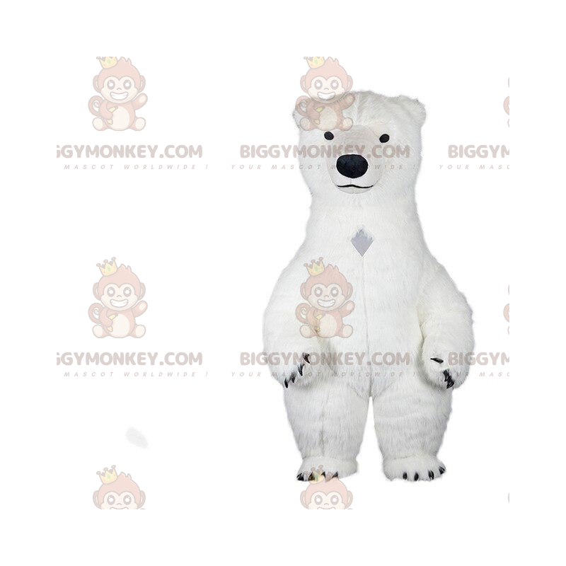 Costume de mascotte BIGGYMONKEY™ d'ours blanc, costume ours