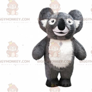 Traje de mascote BIGGYMONKEY™ de coala cinza, traje da