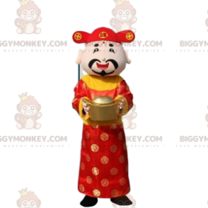 Costume da mascotte Asian Man God of Wealth BIGGYMONKEY™ -