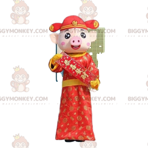 Costume de mascotte BIGGYMONKEY™ de cochon, costume de cochon