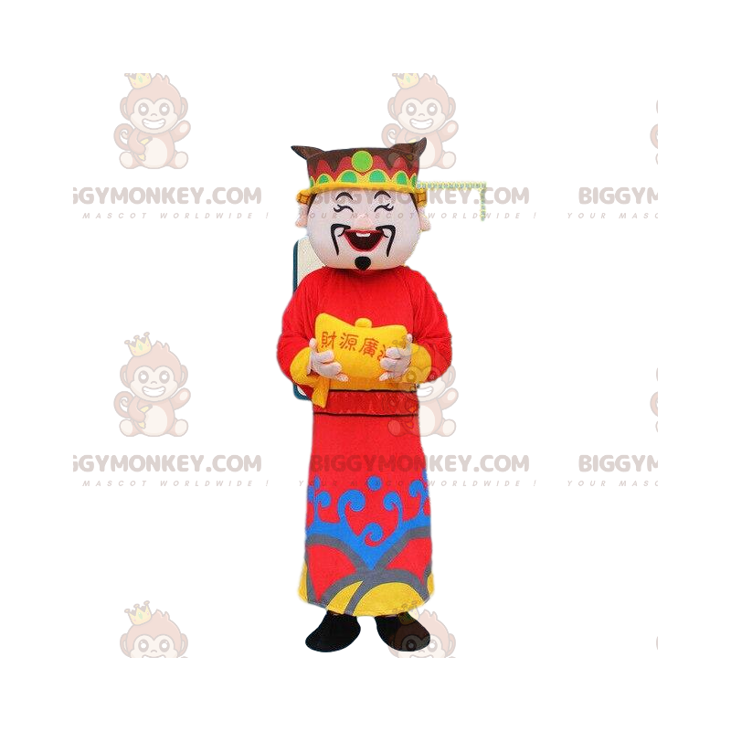 BIGGYMONKEY™ Asiatisk kinesisk mand God of Wealth Maskotkostume