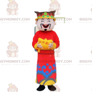 BIGGYMONKEY™ Traje de Mascote Homem Chinês Asiático Deus da