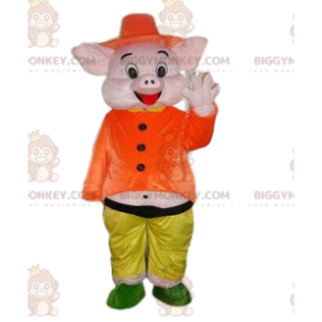 Costume de mascotte BIGGYMONKEY™ de cochon rose, costume 3