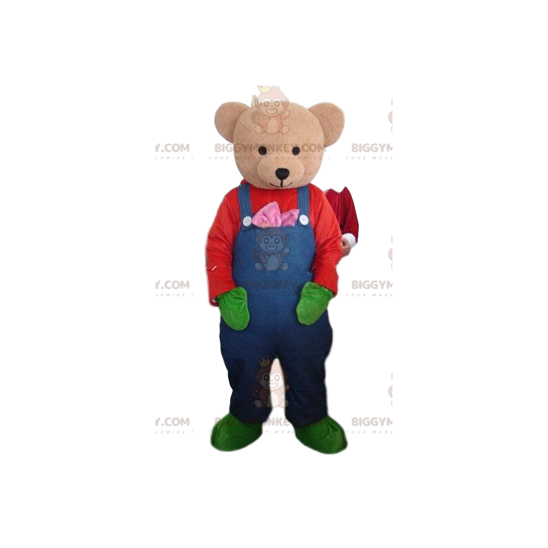BIGGYMONKEY™ mascot costume teddy bear, brown bear costume –