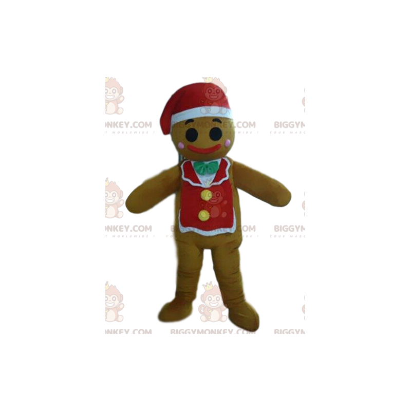 Gingerbread karakter BIGGYMONKEY™ mascottekostuum, snoepkostuum