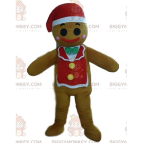 Gingerbread karakter BIGGYMONKEY™ mascottekostuum, snoepkostuum