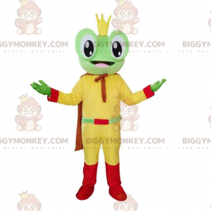 Frog BIGGYMONKEY™ maskottiasu, kuningasasu, sankariasu -