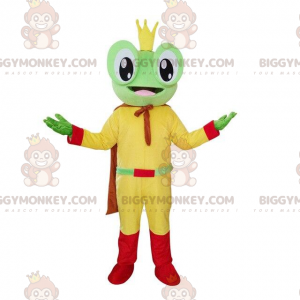Kikker BIGGYMONKEY™ mascottekostuum, koningskostuum