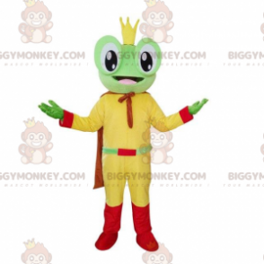 Costume da mascotte rana BIGGYMONKEY™, costume da re, costume