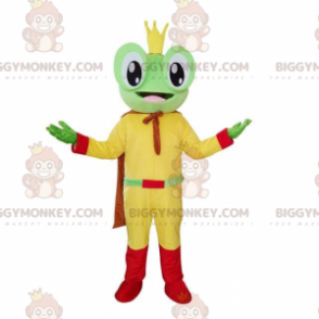 Frog BIGGYMONKEY™ maskottiasu, kuningasasu, sankariasu -