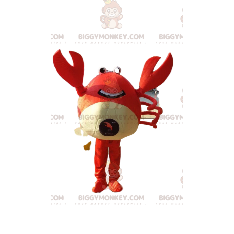 Crab BIGGYMONKEY™ maskotdräkt, kräftdjurskostym, krabbadräkt -