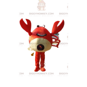 Traje de mascote Crab BIGGYMONKEY™, fantasia de crustáceo