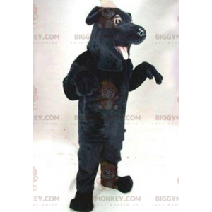 Traje de mascote de cachorro preto BIGGYMONKEY™, fantasia de