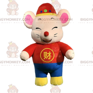 Costume de mascotte BIGGYMONKEY™ de souris, costume asiatique