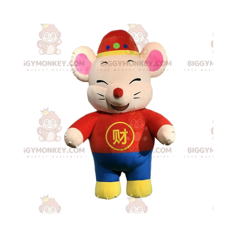 Costume da topo BIGGYMONKEY™ mascotte, costume asiatico