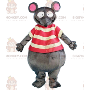 Purchase Blue and pink giant rat mascot with a jacket and a backpack in  Mascots unclassified Color change No change Size L (180-190 Cm) Sketch  before manufacturing (2D) No With the clothes? (