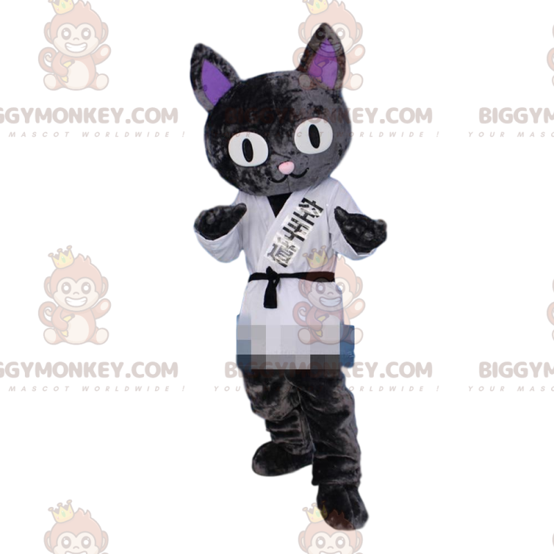 Costume da mascotte gatto BIGGYMONKEY™, costume da judoka