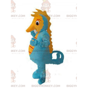 Seahorse BIGGYMONKEY™ mascot costume, fish costume, crustacean