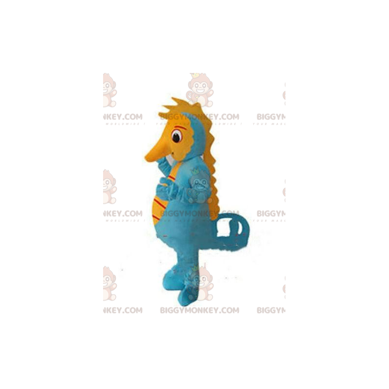 Seahorse BIGGYMONKEY™ mascot costume, fish costume, crustacean
