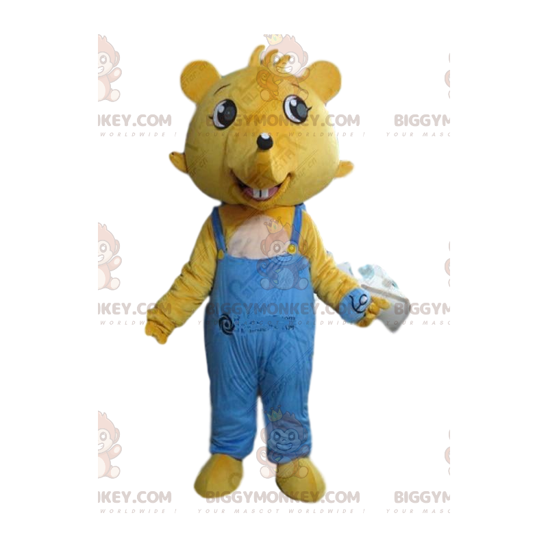 Costume da topo giallo BIGGYMONKEY™ mascotte, costume da topo