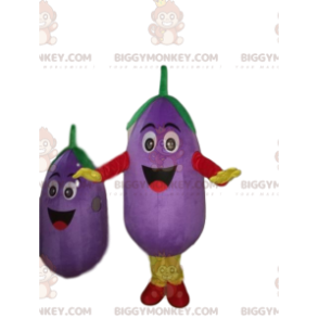 Aubergine BIGGYMONKEY™ Maskottchenkostüm, Gemüsekostüm