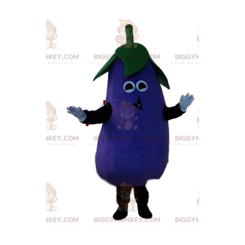 Aubergine BIGGYMONKEY™ maskotkostume, grøntsagskostume, kæmpe