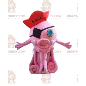 Pink blæksprutte BIGGYMONKEY™ maskot kostume, blæksprutte