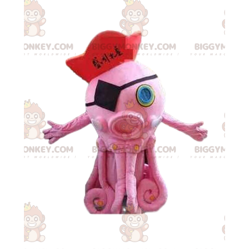 Rosa bläckfisk BIGGYMONKEY™ maskotdräkt, bläckfiskdräkt