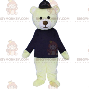 BIGGYMONKEY™ mascot costume of white bear, polar bear, teddy