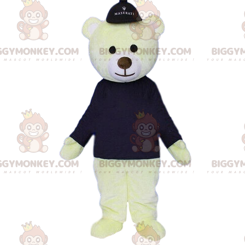 BIGGYMONKEY™ mascottekostuum van witte beer, ijsbeer