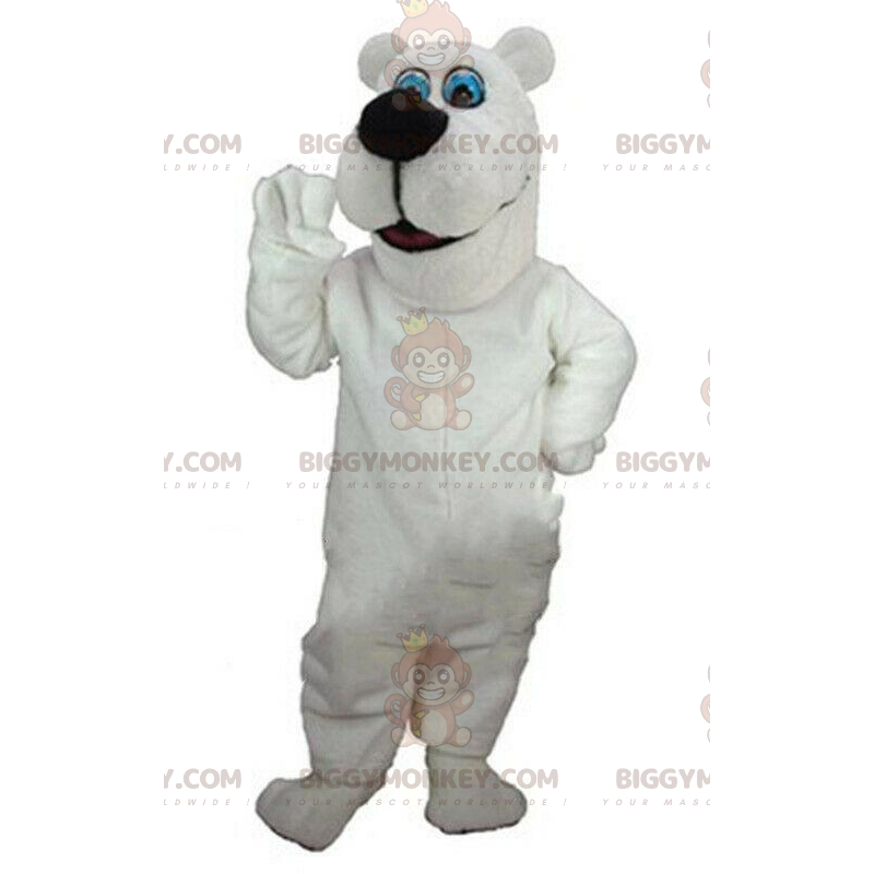 Costume de mascotte BIGGYMONKEY™ de nounours blanc, costume