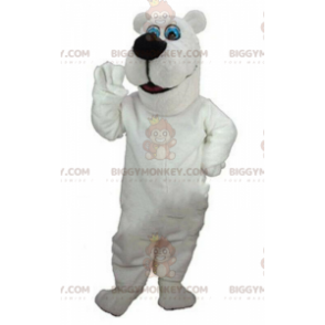 Costume de mascotte BIGGYMONKEY™ de nounours blanc, costume