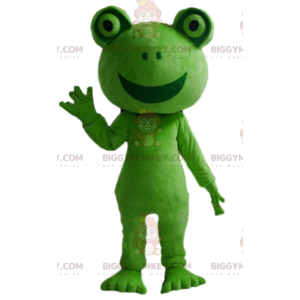 Groene kikker BIGGYMONKEY™ mascottekostuum, groene