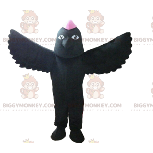 Fantasia de mascote de pássaro preto BIGGYMONKEY™, fantasia de