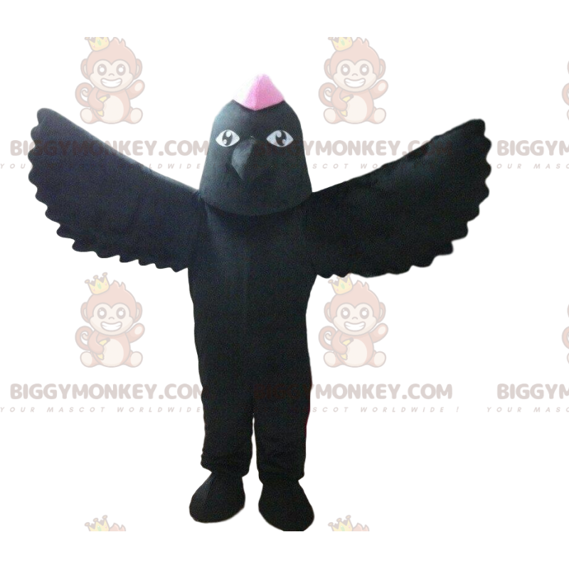 Schwarzer Vogel BIGGYMONKEY™ Maskottchenkostüm, Rabenkostüm