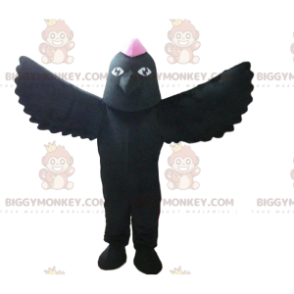 Black bird BIGGYMONKEY™ mascot costume, raven costume, bird