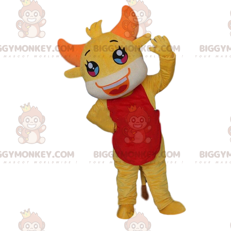 Traje de mascote de tigre amarelo BIGGYMONKEY™, traje de animal