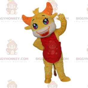 Yellow Tiger BIGGYMONKEY™ Mascot Costume, Yellow Animal