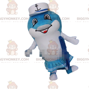 Dolphin BIGGYMONKEY™ Mascot Costume, Dolphin Costume, Female