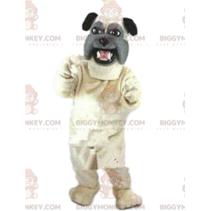 Bulldog BIGGYMONKEY™ mascot costume, dog costume, doggie fancy