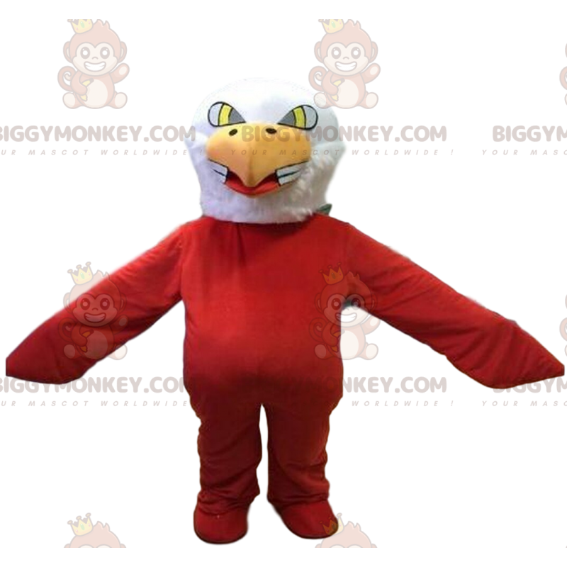 Eagle BIGGYMONKEY™ mascot costume, red bird costume, vulture