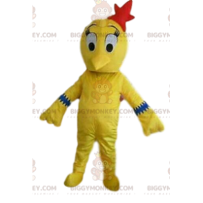 BIGGYMONKEY™ costume da mascotte di uccello giallo, costume da