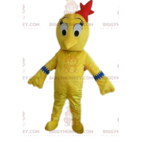 Fantasia de mascote BIGGYMONKEY™ de pássaro amarelo, fantasia