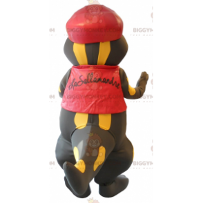 Costume de mascotte BIGGYMONKEY™ de jolie salamandre noire et