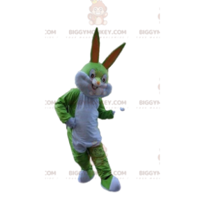 Costume mascotte BIGGYMONKEY™ coniglio verde, animale verde