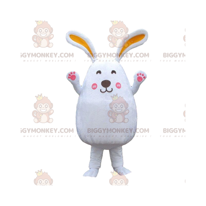 Big White Rabbit Costume, Rodent, Rabbit BIGGYMONKEY™ Mascot