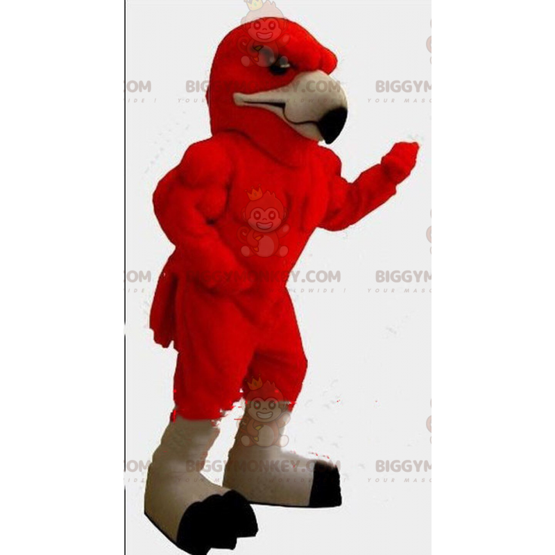 BIGGYMONKEY™ Maskottchenkostüm Roter Adler, Vogelkostüm