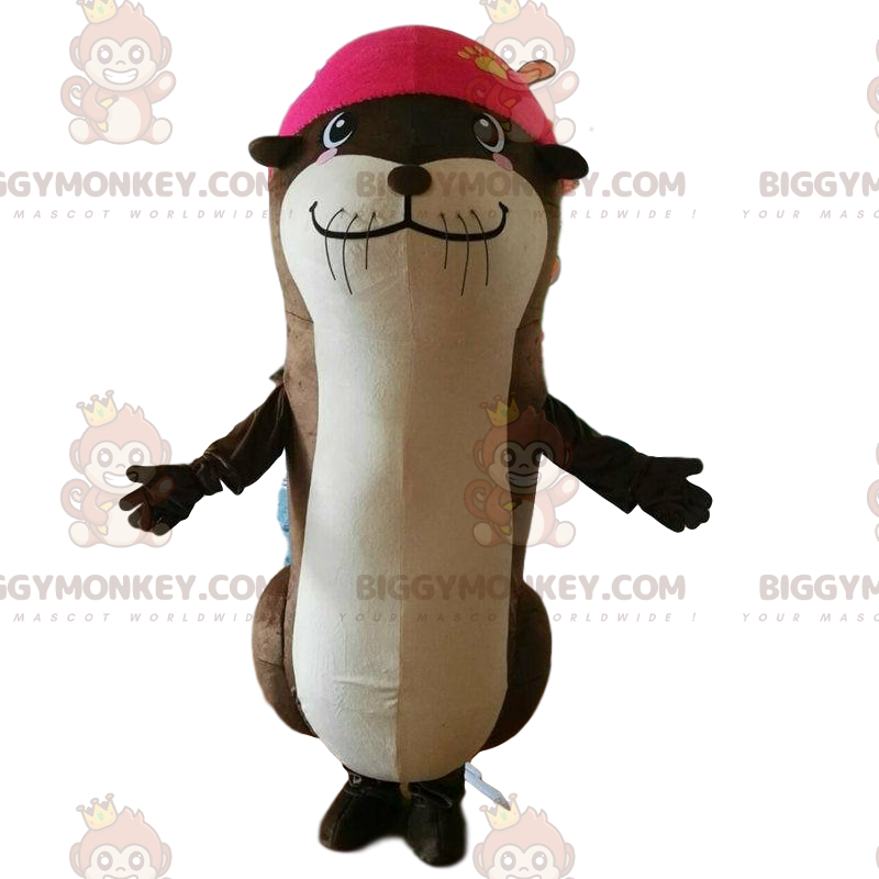 Otter BIGGYMONKEY™ maskotdräkt, sjölejondräkt, sjölejonsdräkt -